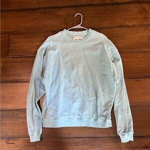 American Eagle Turquoise Cotton Crewneck Sweatshirt